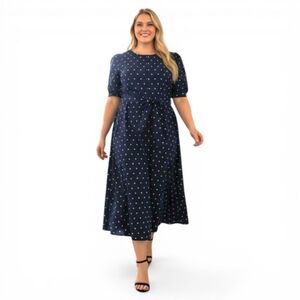 DKNY Polka-Dot Midi Dress, NEW WITH TAGS! Size 22W